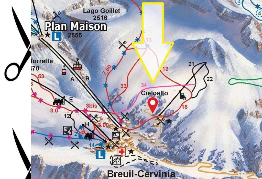 شقة Le Petit Refuge Cervinia بيريوِل تْشيرفينيا المظهر الخارجي الصورة